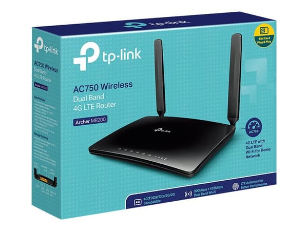 TP-Link Archer MR200 - Trådlös router - WWAN 3-ports-switch Dubbelband