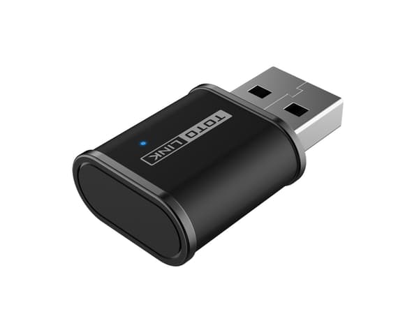 TOTOLINK A650USM AC650 WIRELESS DUAL BAND USB ADAPTER, MU-MIMO SUPPORT, Langallinen, USB A-tyyppi, WLAN, Wi-Fi 5 (802.11ac), 633 Mbit/s, Musta