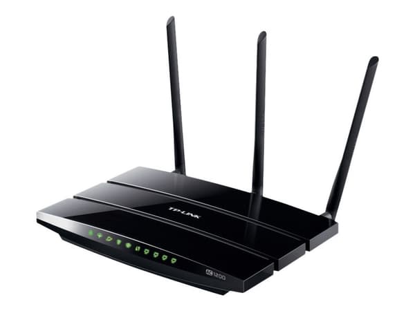 TP-Link Archer VR400, Wi-Fi 5 (802.11ac), Dual-band (2,4 GHz / 5 GHz), Nätverksansluten (Ethernet), ADSL2+, Svart, Bordsrouter