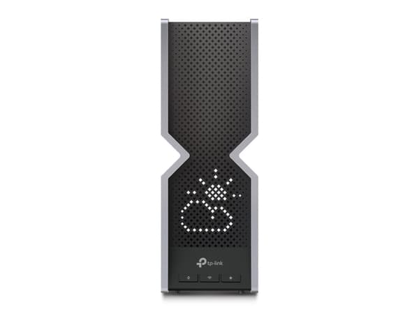 TP-Link Archer BE800, Wi-Fi 7 (802.11be), Triband (2,4 GHz/5 GHz/6 GHz), Nätverksansluten (Ethernet), Svart, Rostfritt stål, Bordsrouter