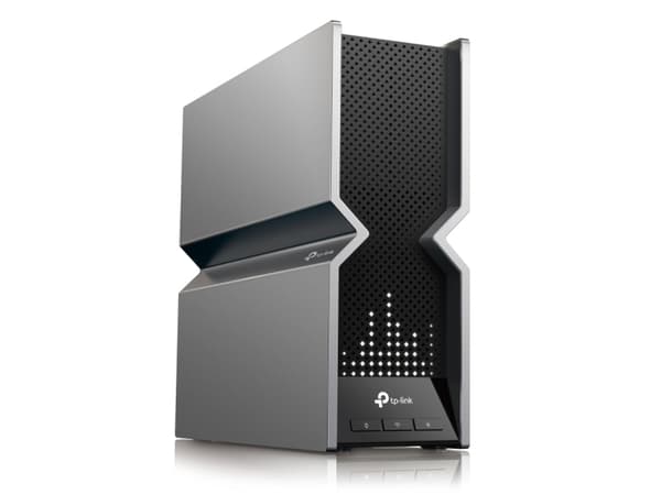 TP-Link Archer BE800, Wi-Fi 7 (802.11be), Triband (2,4 GHz/5 GHz/6 GHz), Nätverksansluten (Ethernet), Svart, Rostfritt stål, Bordsrouter