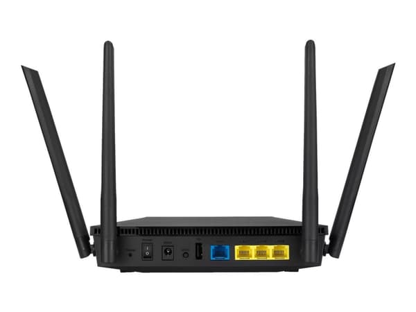 ASUS RT-AX1800U, Wi-Fi 6 (802.11ax), Kaksitaajuus (2,4 GHz/5 GHz), Ethernet LAN, Musta, Pöytäreititin