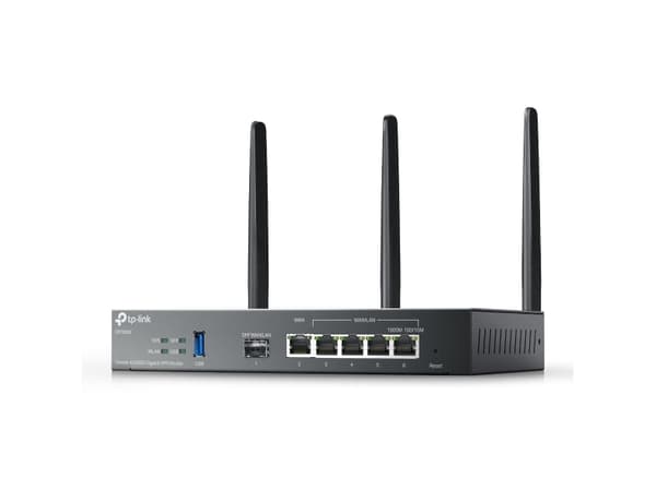 TP-Link Omada ER706W, Dobbelbånd (2.4 GHz / 5 GHz), Ethernet/bredbåndsforbindelse, Sort, Skrivebord/stolperuter