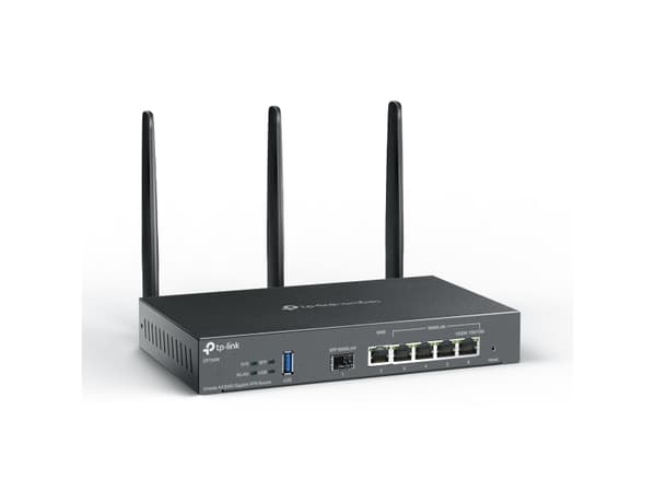 TP-Link Omada ER706W, Dobbelbånd (2.4 GHz / 5 GHz), Ethernet/bredbåndsforbindelse, Sort, Skrivebord/stolperuter