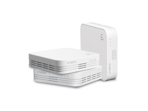 Strong WI-FI MESH HOME TRIO PACK 1200, Vit, Intern, Mesh-satellit, 450 m², 0 - 45 ° C, -20 - 70 ° C