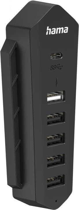 Hama 6in1 USB-hubb för Playstation 5, 6 portar (1x USB-C, 5x USB-A), svart (00054406)