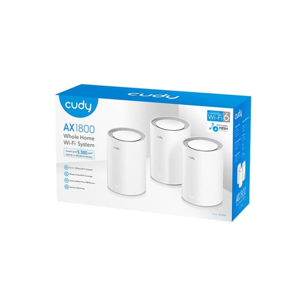 CUDY Mesh Solution M1800 3-pack AX1800 Gigabit Wi-Fi 6 2.5G