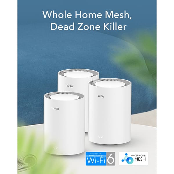 CUDY Mesh Solution M1800 3-pack AX1800 Gigabit Wi-Fi 6 2.5G