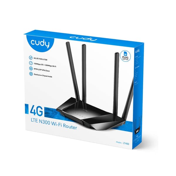 CUDY 4G Router LT400 CAT4/WF4 N300