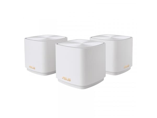 ASUS ZenWiFi XD4 Plus - Wi-Fi-system - (3 rutere) - inntil 4800 kvadratfot 1GbE - Wi-Fi 6 - Dobbeltbånd