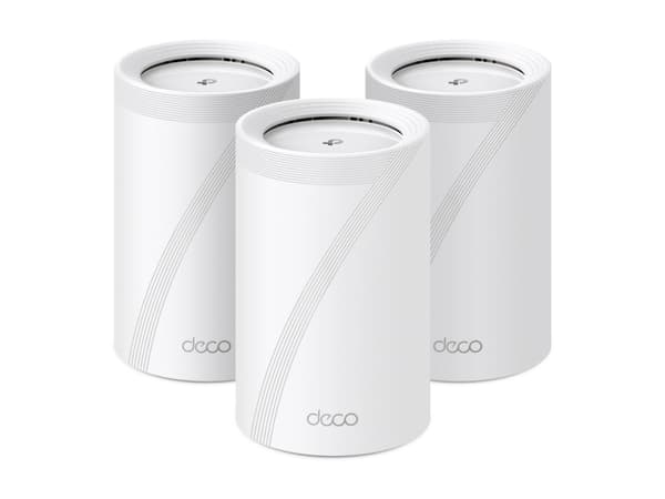 TP-Link Deco BE65, Hvit, Innvendig lys, Mesh system, Tre-båndsfrekvens (2,4 GHz / 5 GHz / 6 GHz), Wi-Fi 7 (802.11be), 9214 Mbit/s