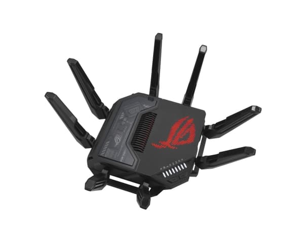 ASUS ROG Rapture GT-BE98 - Trådlös router 6-portars switch - 10GbE, 5GbE, 2.5GbE, 802.11be - WAN-portar: 2 - Wi-Fi 7 - Quad-band