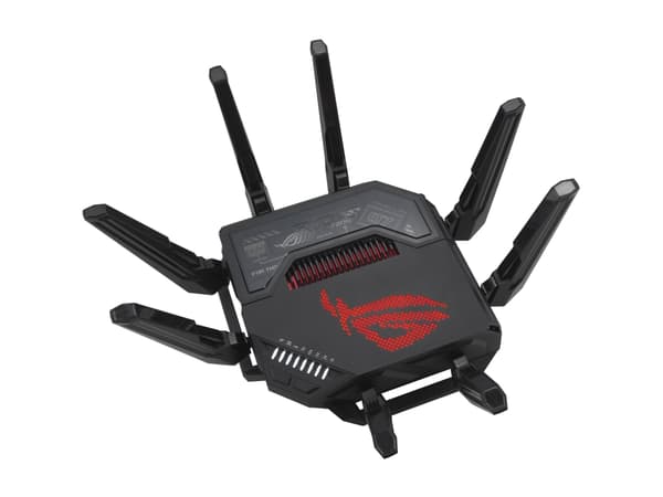 ASUS ROG Rapture GT-BE98 - Trådlös router 6-portars switch - 10GbE, 5GbE, 2.5GbE, 802.11be - WAN-portar: 2 Quad-band