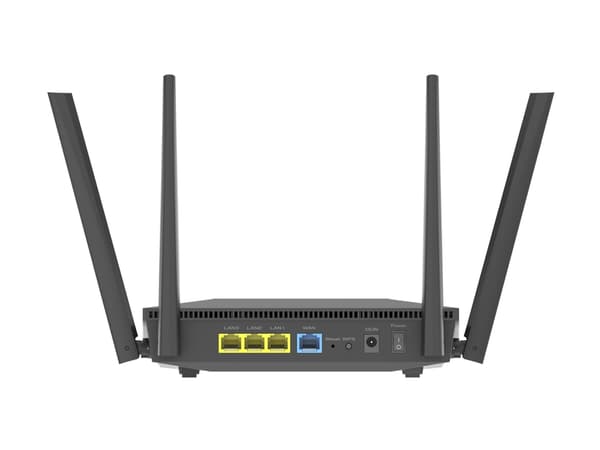 ASUS RT-AX52 - Trådløs ruter 3-portssvitsj - 1GbE - Wi-Fi 6 - Trippelbånd