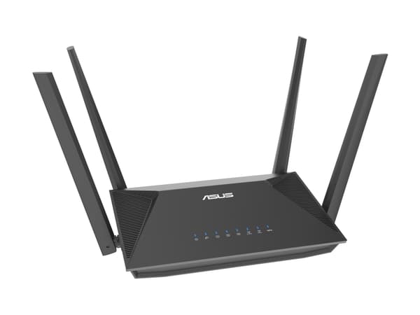 ASUS RT-AX52 - Trådløs ruter 3-portssvitsj - 1GbE - Wi-Fi 6 - Trippelbånd