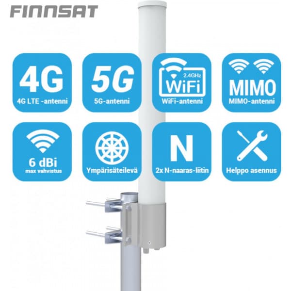 Finnsat FS3500 MiMo 5G/4G/3Gpælestikantenne