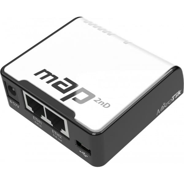 MikroTik RouterBOARD mAP 2,4 GHz WiFi4accesspoint Sort, Hvid