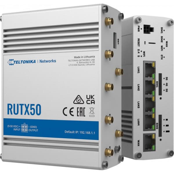 Teltonika RUTX50 5G/4G/3G-modem och WiFi-router