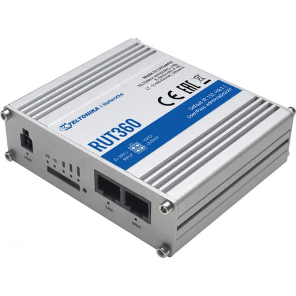Teltonika RUT360 3G/4G/LTE-modeemi ja WiFi-reititin Hopea