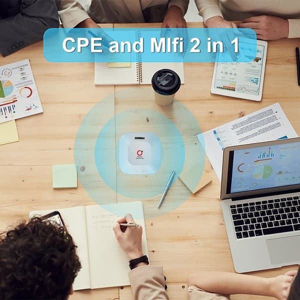Kannettava langaton WiFi-reititin 2-in-1 CPE / MiFi Type-C RJ45 Lan -portti