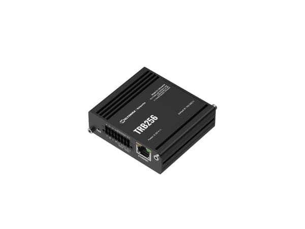 Teltonika TRB256 - Gateway - 100Mb LAN, BACnet, RS-485, Modbus, DNP3, RS-232 - LTE - 4G - kan monteras på skrivbord/vägg/DIN-skena