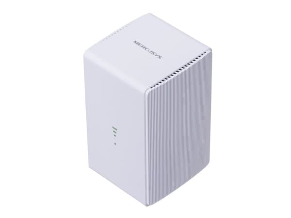 Mercusys MB110-4G, Wi-Fi 4 (802.11n), Singel-band (2,4 GHz), Nätverksansluten (Ethernet), 4G, Vit, Desktop router