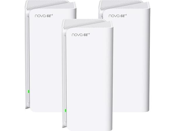 Tenda MX21 Pro(3-pack), Hvit, Innvendig lys, Mesh system, Tre-båndsfrekvens (2,4 GHz / 5 GHz / 6 GHz), Wi-Fi 6 (802.11ax), 2402 Mbit/s