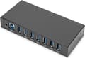 Miniatyrbild 1 av 6: DIGITUS industriell 7-ports USB-hubb - 7X USB-A - USB 3.0-5 Gbps - USB SuperSpeed - 15 kV ESD-skydd - DIN-skena montering - svart