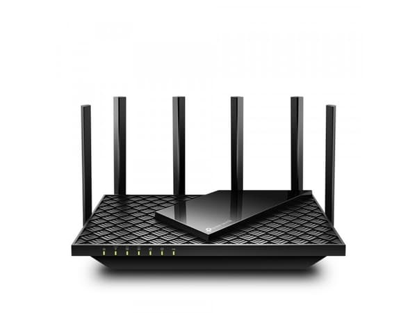 TP-Link Archer AXE75, Wi-Fi 6E (802.11ax), Tre-båndsfrekvens (2,4 GHz / 5 GHz / 6 GHz), Ethernet/bredbåndsforbindelse, Sort, Frittstående router