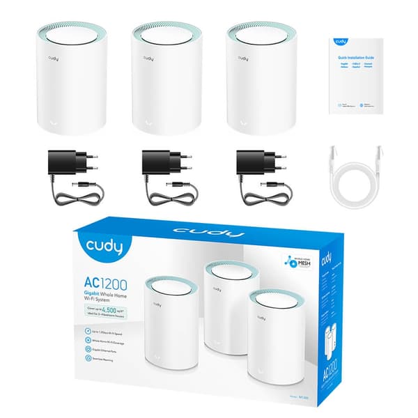 CUDY Mesh Solution M1300 3-pk AC1200 Gigabit