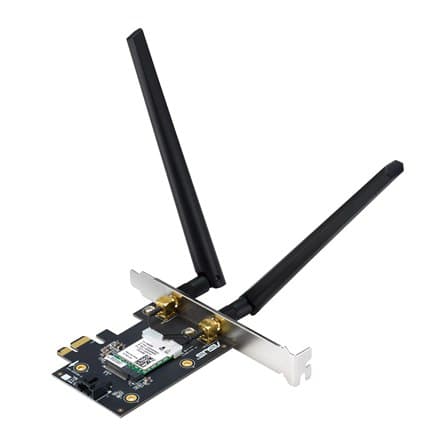 Asus | Wi-Fi Adapter, Tri-Band, Wi-Fi 6E Adapter | PCE-AXE5400 | 802.11ax | 574/2402/2042 Mbit/s | Mbit/s | Ethernet LAN (RJ-45)