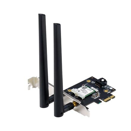 Asus | Wi-Fi Adapter, Tri-Band, Wi-Fi 6E Adapter | PCE-AXE5400 | 802.11ax | 574/2402/2042 Mbit/s | Mbit/s | Ethernet LAN (RJ-45)