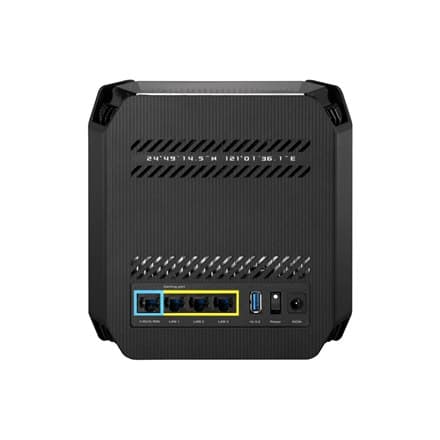 Asus | Wifi 6 802.11ax Tri-band Gigabit Gaming Mesh Router | GT6 ROG Rapture (1-pack) | 802.11ax | 574+4804+4804 Mbit/s | 10/100