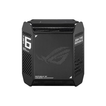 Asus | Wifi 6 802.11ax Tri-band Gigabit Gaming Mesh Router | GT6 ROG Rapture (1-pack) | 802.11ax | 574+4804+4804 Mbit/s | 10/100