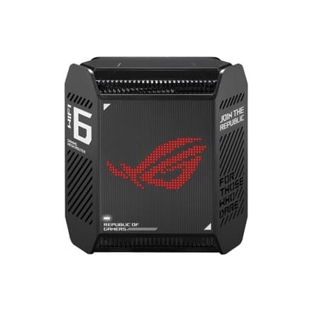 Asus | Wifi 6 802.11ax Tri-band Gigabit Gaming Mesh Router | GT6 ROG Rapture (1-pack) | 802.11ax | 574+4804+4804 Mbit/s | 10/100
