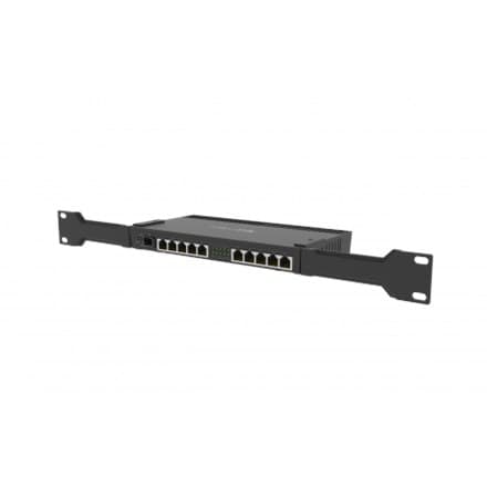 Mikrotik trådbunden Ethernet-router RB4011iGS+RM, fyrkärnig 1,4Ghz CPU, 1GB RAM, 512 MB, 1xSFP+, 1xSerial konsolport, Temperatu PCB