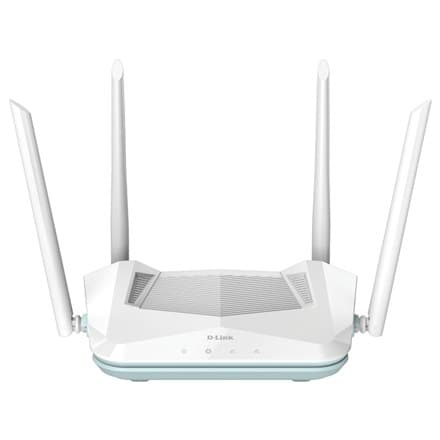 D-Link | AX1500 Smart Router | R15 | 802.11ax | 1200+300 Mbit/s | 10/100/1000 Mbit/s | Ethernet LAN (RJ-45) -portit 3 | Mesh Supp