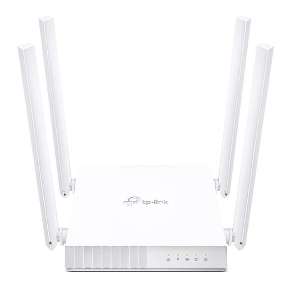 TP-LINK | Dual Band Router | Archer C24 | 802.11ac | 300+433 Mbit/s | 10/100 Mbit/s | Ethernet LAN (RJ-45) porte 4 | Mesh støtte Hvid