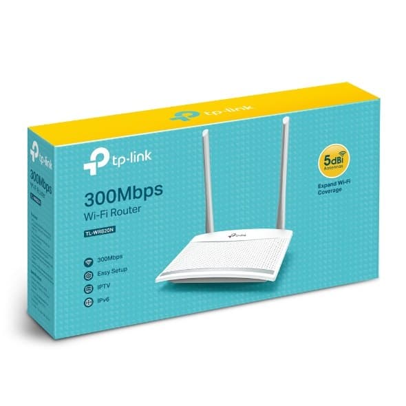 TP-LINK | Router | TL-WR820N | 802.11n | 300 Mbit/s | 10/100 Mbit/s | Ethernet LAN (RJ-45) porte 2 | Mesh Support No | MU-MiMO Y