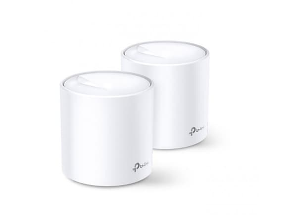 TP-Link Deco X60 - Wi-Fi-system - (2 rutere) - maske 1GbE - Wi-Fi 6 - Dobbeltbånd