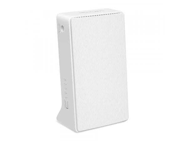 Mercusys MB130-4G, Wi-Fi 5 (802.11ac), Dobbelbånd (2.4 GHz / 5 GHz), Ethernet/bredbåndsforbindelse, 4G, Hvit, Frittstående router