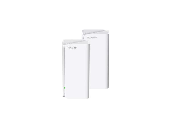 Tenda MX21 Pro(2-pack), Hvit, Innvendig lys, Mesh system, Tre-båndsfrekvens (2,4 GHz / 5 GHz / 6 GHz), Wi-Fi 6 (802.11ax), 2402 Mbit/s Hvit