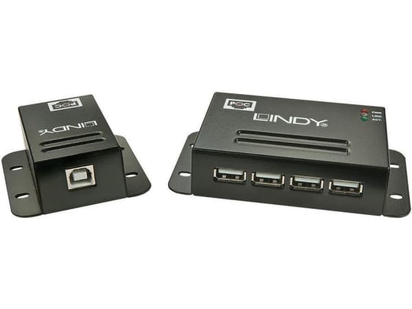 Lindy 42681, Sender og mottaker, 50 m, 480 Mbit/s, Cat5, Cat5e, Cat6, NS1021, Fosforbronse Sort