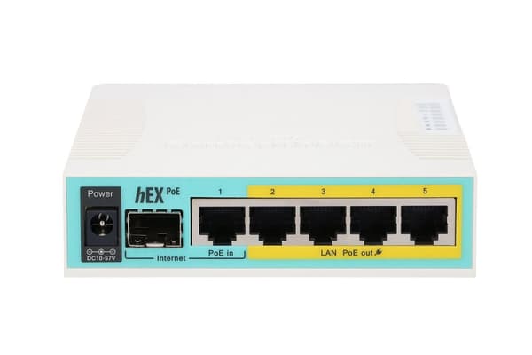 MikroTik hEX PoE | Reititin | 5x RJ45 1000 Mb/s, 1x SFP, 1x USB