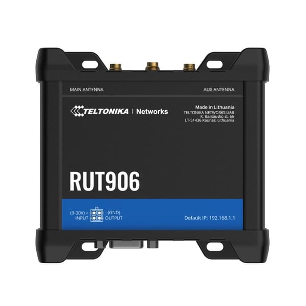 Teltonika RUT906 | Professionel industriel 4G LTE router | Cat.4, WiFi, Dual Sim, 1x WAN, 3X LAN, IP30
