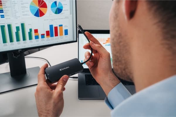 Verbatim CMH-05 - USB Type-C - HDMI - RJ-45 - USB 3.2 Gen 1 (3.1 Gen 1) Type-C - USB Type-C - 5000 M