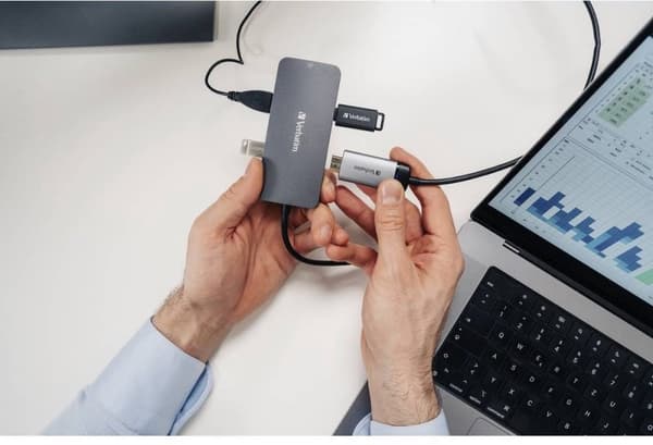 Verbatim CMH-05 - USB Type-C - HDMI - RJ-45 - USB 3.2 Gen 1 (3.1 Gen 1) Type-C - USB Type-C - 5000 M