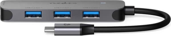 Nedis USB Hub 1x USB-C™ - 4x USB A, 4 port(e), USB 3.2 Gen1, strømforsynet via USB, 5 Gbps (CCGB64220GY01