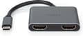 Miniatyrbillede 1 af 3: Nedis USB-C™-adapter USB 3.2 Gen 1 | USB-C™-stik | 2x HDMI™ | | 4K@30Hz | 0,10m | runde | Vernick