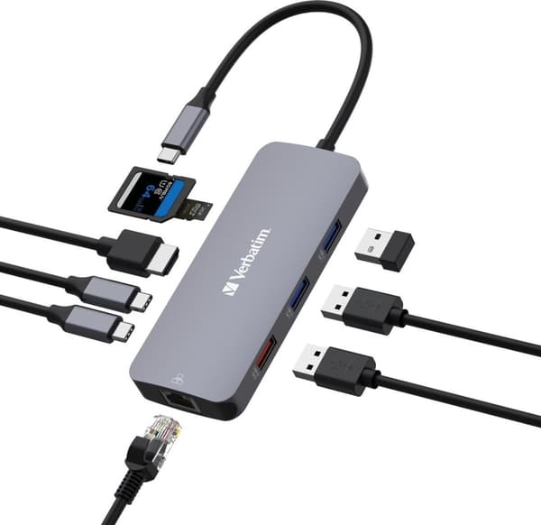 Verbatim USB-C Pro multiport hubb 9-ports CMH-09